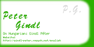 peter gindl business card